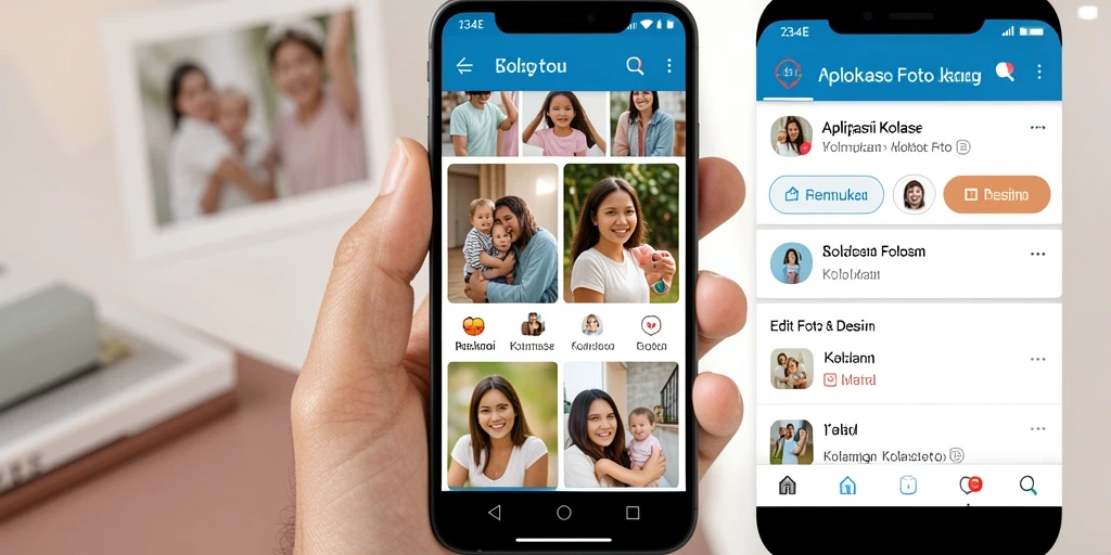 Tampilan antarmuka 234E yang user-friendly untuk kolase foto.