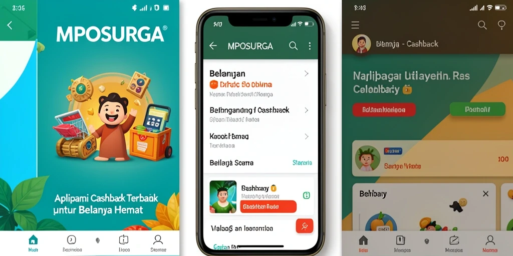 Tampilan aplikasi <strong>MPOSURGA</strong> yang menarik dengan fitur cashback.