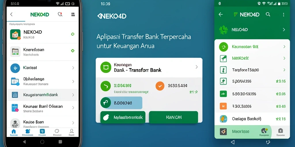 Antarmuka NEKO4D yang sederhana dan intuitif untuk transaksi transfer bank.
