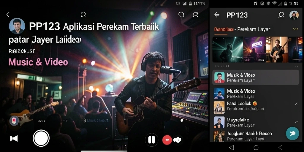 Tampilan antarmuka PP123 yang menarik dengan fungsi Perekam Layar yang intuitif.