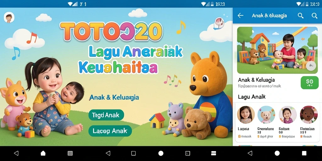 Tampilan antarmuka TOTO20 yang ceria dan ramah anak.